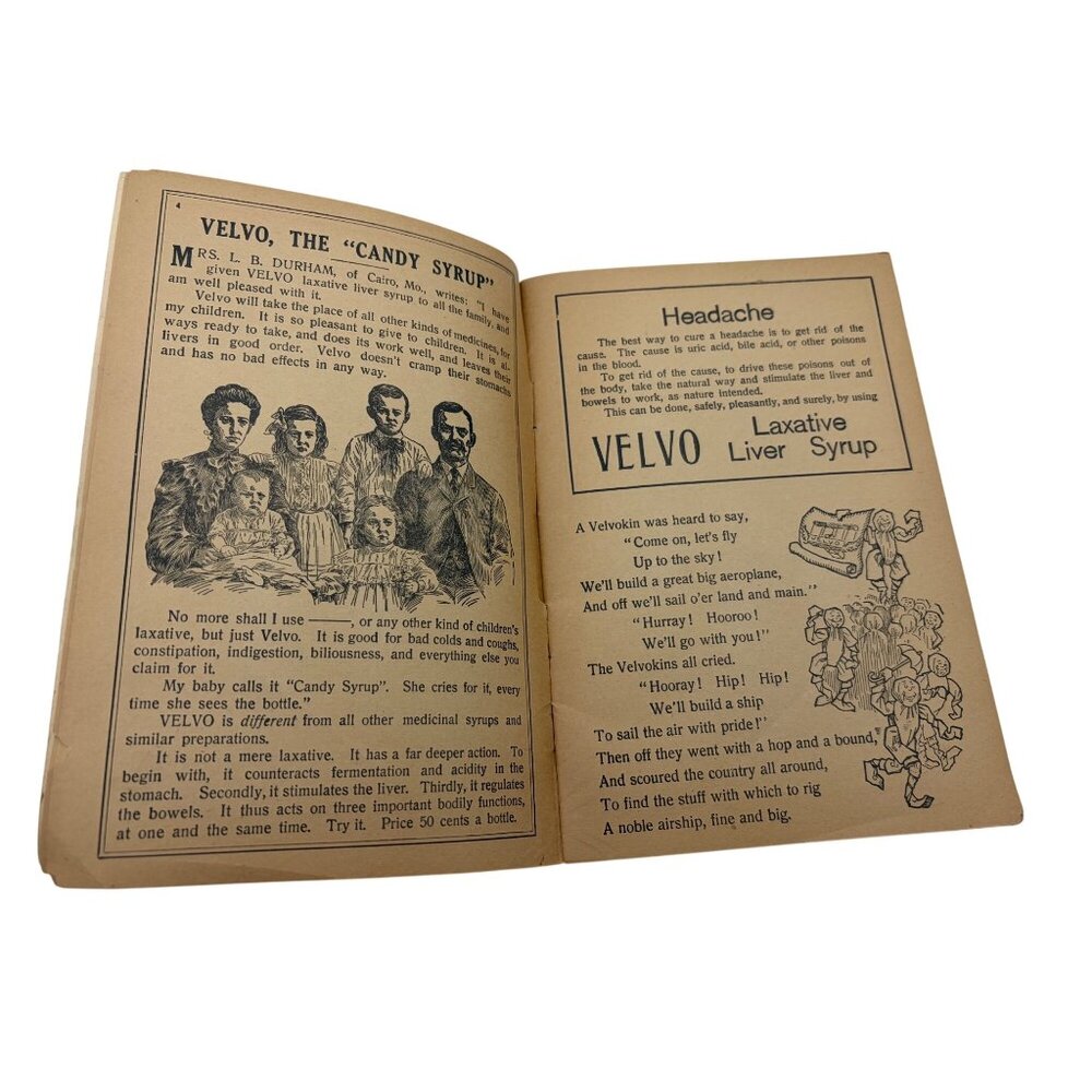 1910 Voyage Of The Velvokins Velvo Laxative Liver Syrup Advertising Booklet - Picture 5 of 10